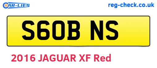 S60BNS are the vehicle registration plates.