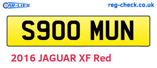 S900MUN are the vehicle registration plates.