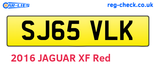 SJ65VLK are the vehicle registration plates.