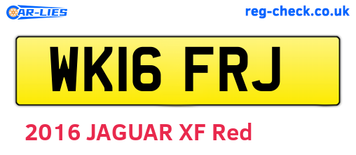 WK16FRJ are the vehicle registration plates.