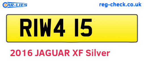 RIW415 are the vehicle registration plates.