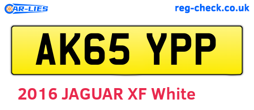 AK65YPP are the vehicle registration plates.