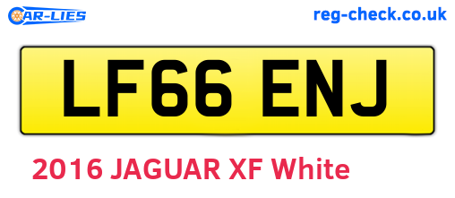LF66ENJ are the vehicle registration plates.