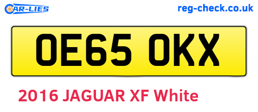 OE65OKX are the vehicle registration plates.