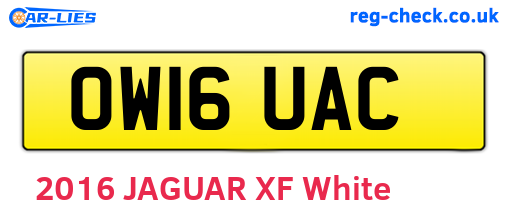 OW16UAC are the vehicle registration plates.