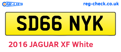 SD66NYK are the vehicle registration plates.
