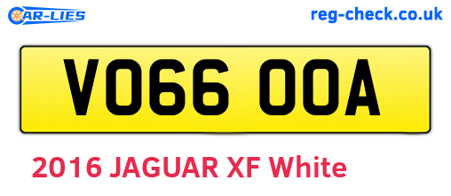 VO66OOA are the vehicle registration plates.