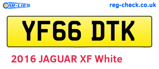 YF66DTK are the vehicle registration plates.