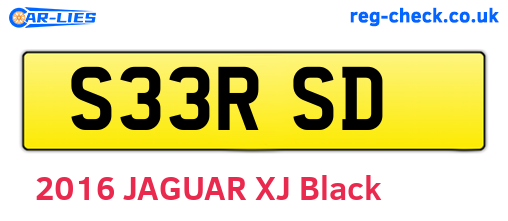 S33RSD are the vehicle registration plates.