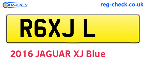 R6XJL are the vehicle registration plates.