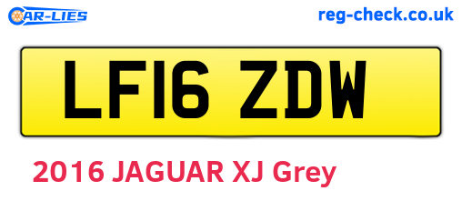 LF16ZDW are the vehicle registration plates.