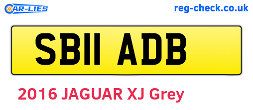 SB11ADB are the vehicle registration plates.