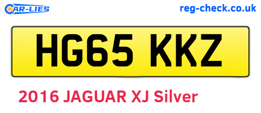 HG65KKZ are the vehicle registration plates.