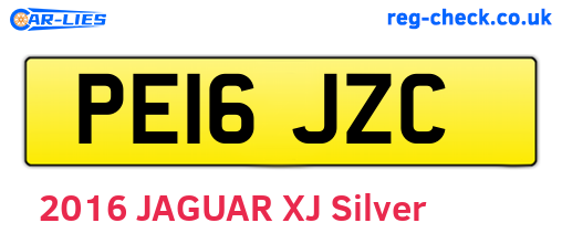 PE16JZC are the vehicle registration plates.