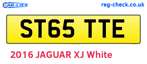 ST65TTE are the vehicle registration plates.