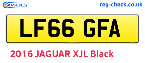 LF66GFA are the vehicle registration plates.