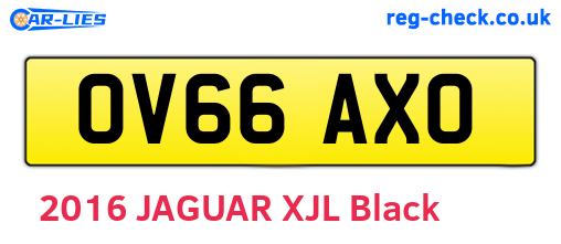 OV66AXO are the vehicle registration plates.