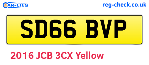 SD66BVP are the vehicle registration plates.