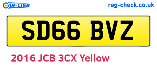 SD66BVZ are the vehicle registration plates.