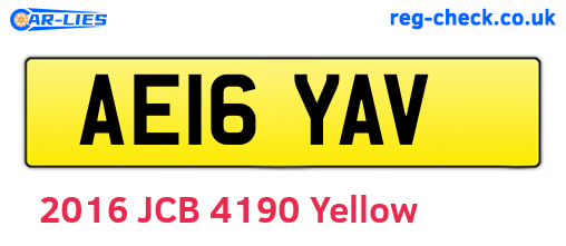 AE16YAV are the vehicle registration plates.