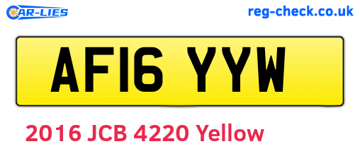AF16YYW are the vehicle registration plates.