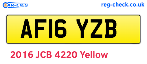 AF16YZB are the vehicle registration plates.