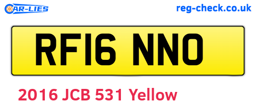 RF16NNO are the vehicle registration plates.