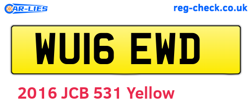 WU16EWD are the vehicle registration plates.