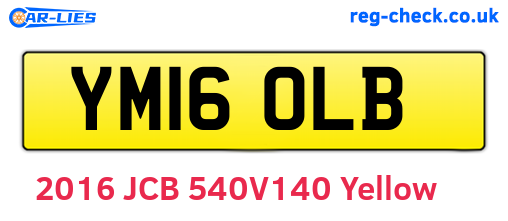 YM16OLB are the vehicle registration plates.