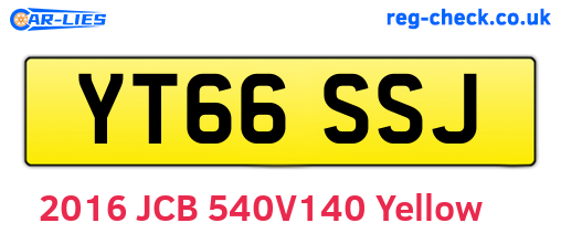 YT66SSJ are the vehicle registration plates.