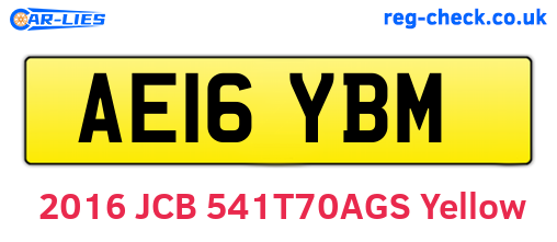 AE16YBM are the vehicle registration plates.