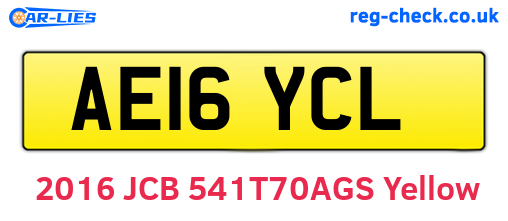AE16YCL are the vehicle registration plates.