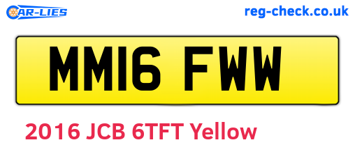 MM16FWW are the vehicle registration plates.
