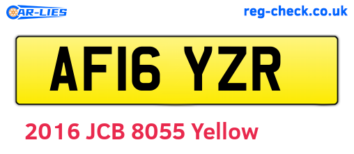 AF16YZR are the vehicle registration plates.