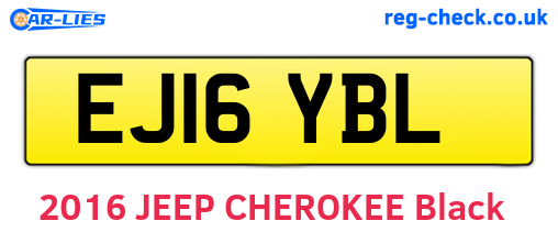 EJ16YBL are the vehicle registration plates.