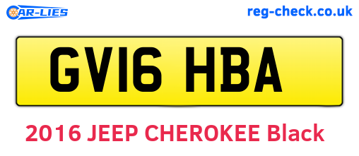 GV16HBA are the vehicle registration plates.