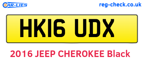 HK16UDX are the vehicle registration plates.