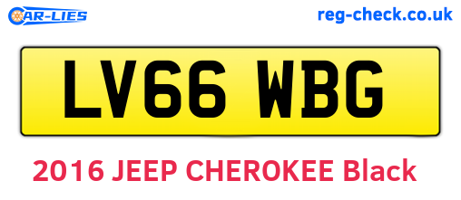 LV66WBG are the vehicle registration plates.