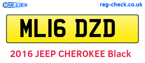 ML16DZD are the vehicle registration plates.