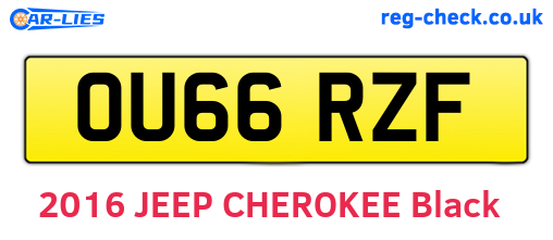 OU66RZF are the vehicle registration plates.