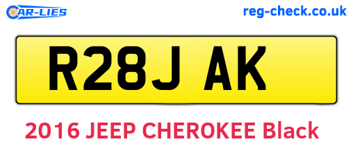 R28JAK are the vehicle registration plates.