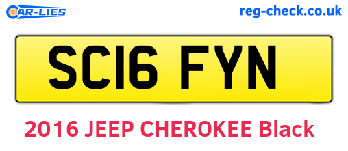SC16FYN are the vehicle registration plates.