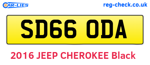 SD66ODA are the vehicle registration plates.