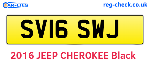 SV16SWJ are the vehicle registration plates.