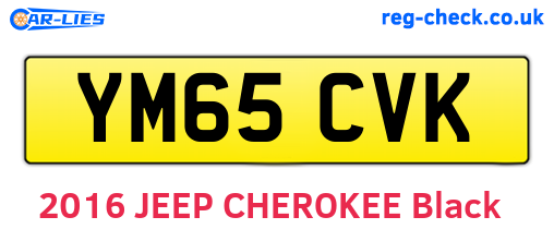 YM65CVK are the vehicle registration plates.