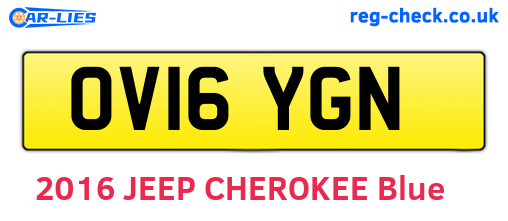 OV16YGN are the vehicle registration plates.