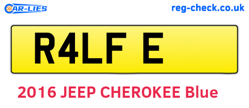 R4LFE are the vehicle registration plates.