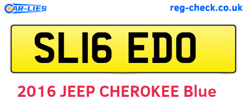 SL16EDO are the vehicle registration plates.