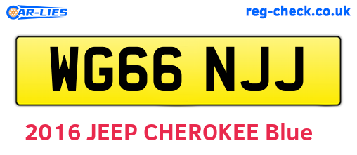 WG66NJJ are the vehicle registration plates.