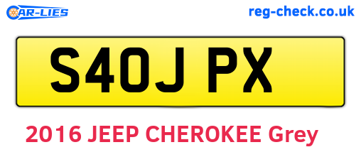 S40JPX are the vehicle registration plates.